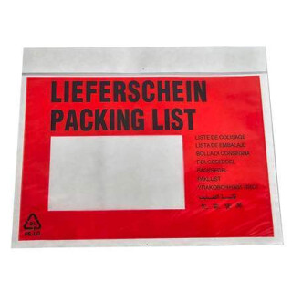 Lieferscheintaschen C6 175x120mm - Lieferschein (1.000 Stück)