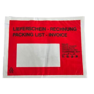 Lieferscheintaschen C6 175x120mm - Lieferschein/Rechnung (1.000 Stück)